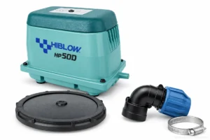 Aeracijos komplektas EP-50: HIBLOW HP-50D, diskinis difuzorius, alkūnė ir sąvarža
