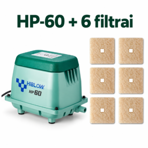 HIBLOW HP-60 orapūtė ir šeši papildomi oro filtrai